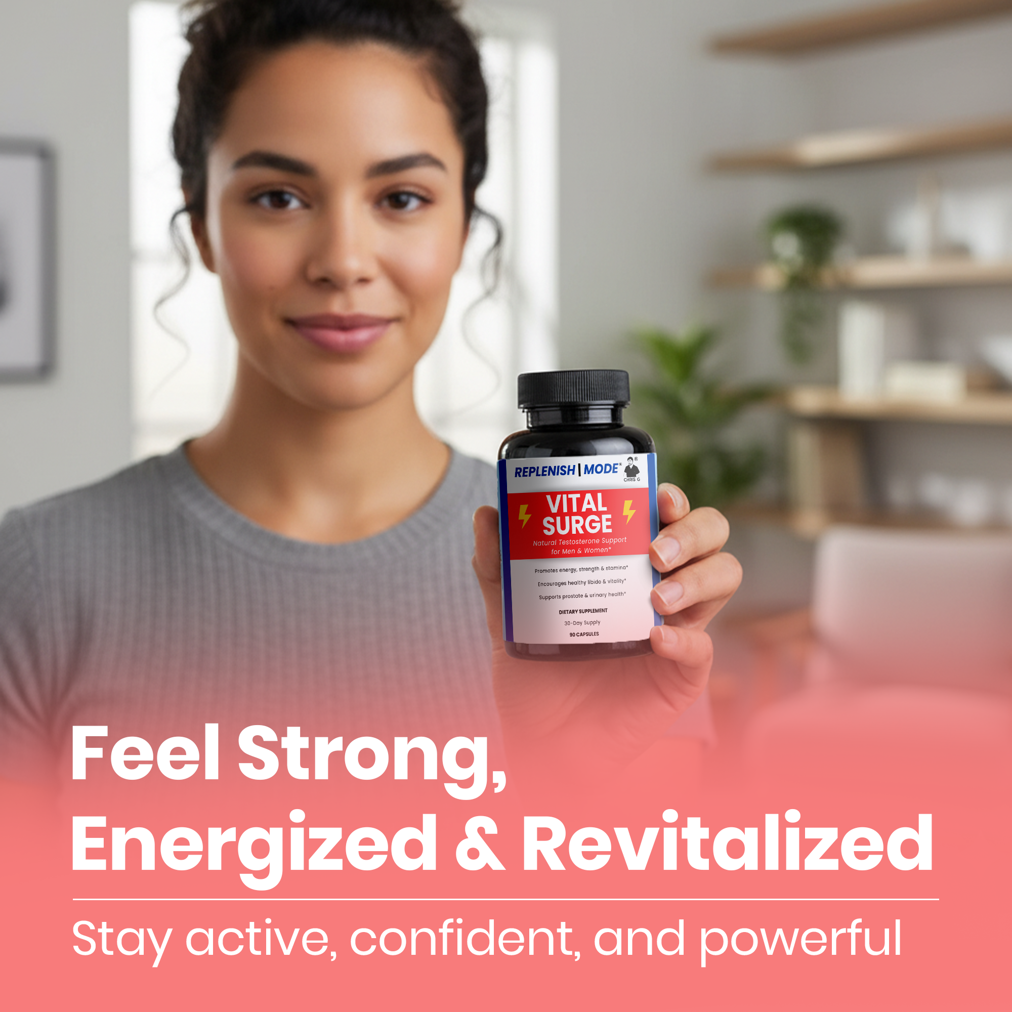 Vital Surge - Natural Testosterone Support Formula for Men & Women*