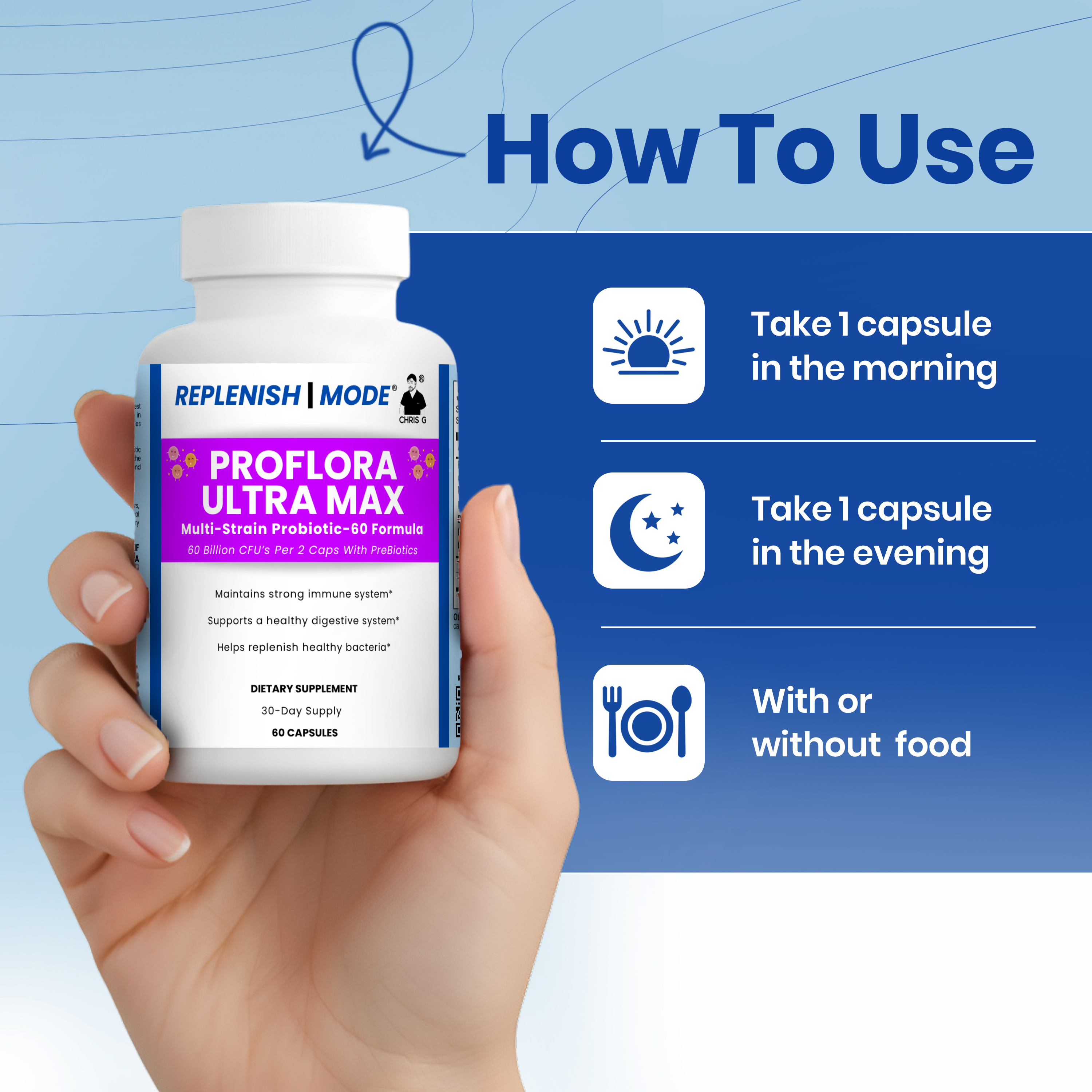 ProFlora Ultra Max - Multi-Strain Probiotic-60 Formula